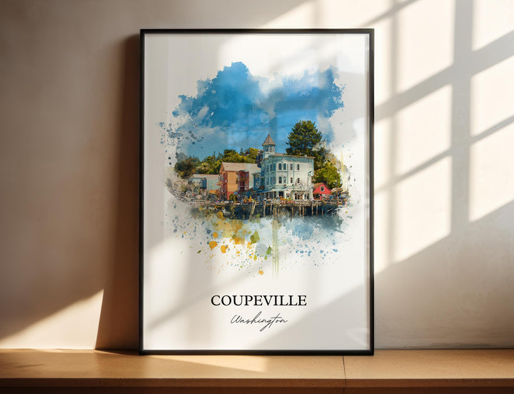 Coupeville, WA – Watercolor Art Print