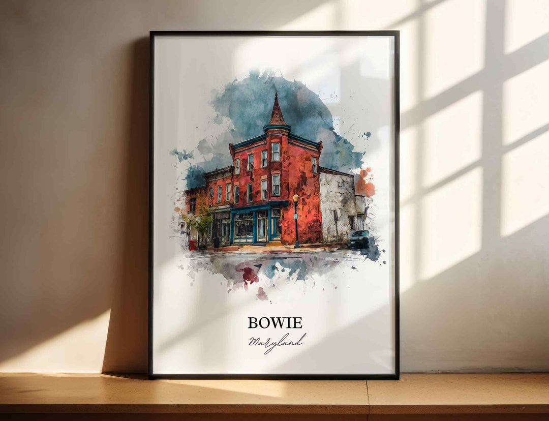 Bowie, Maryland, USA – Watercolor Art Print