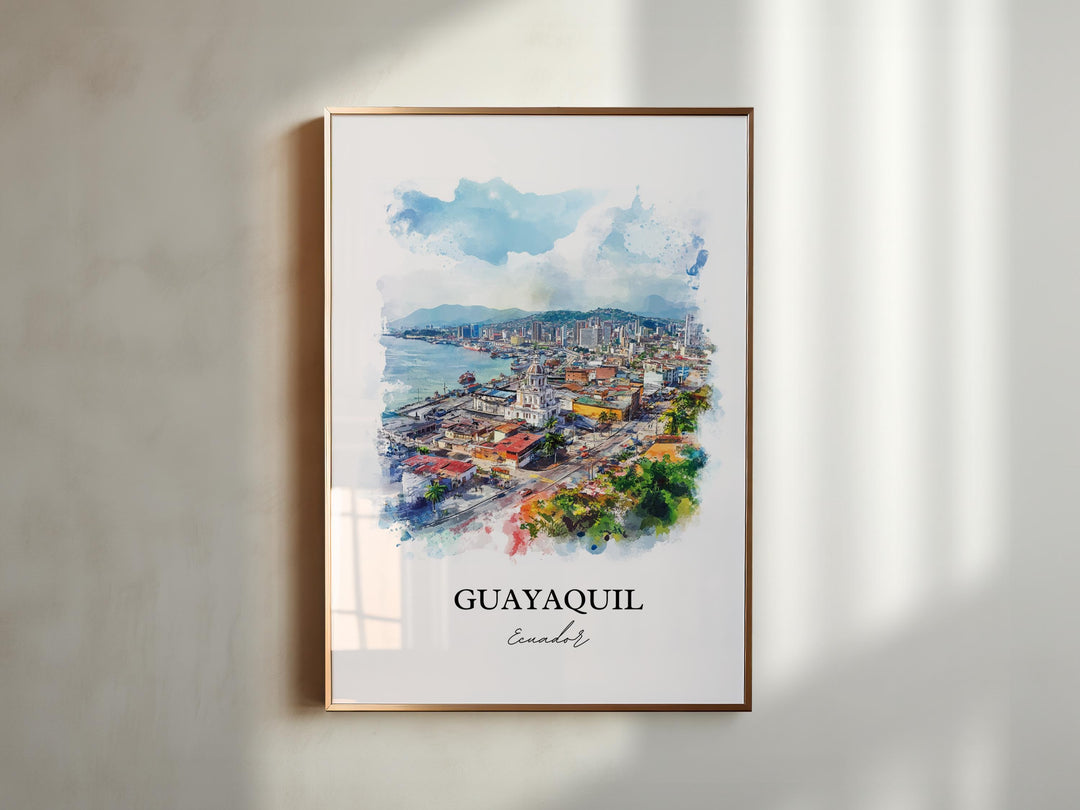 Guayaquil, Ecuador – Watercolor Art Print