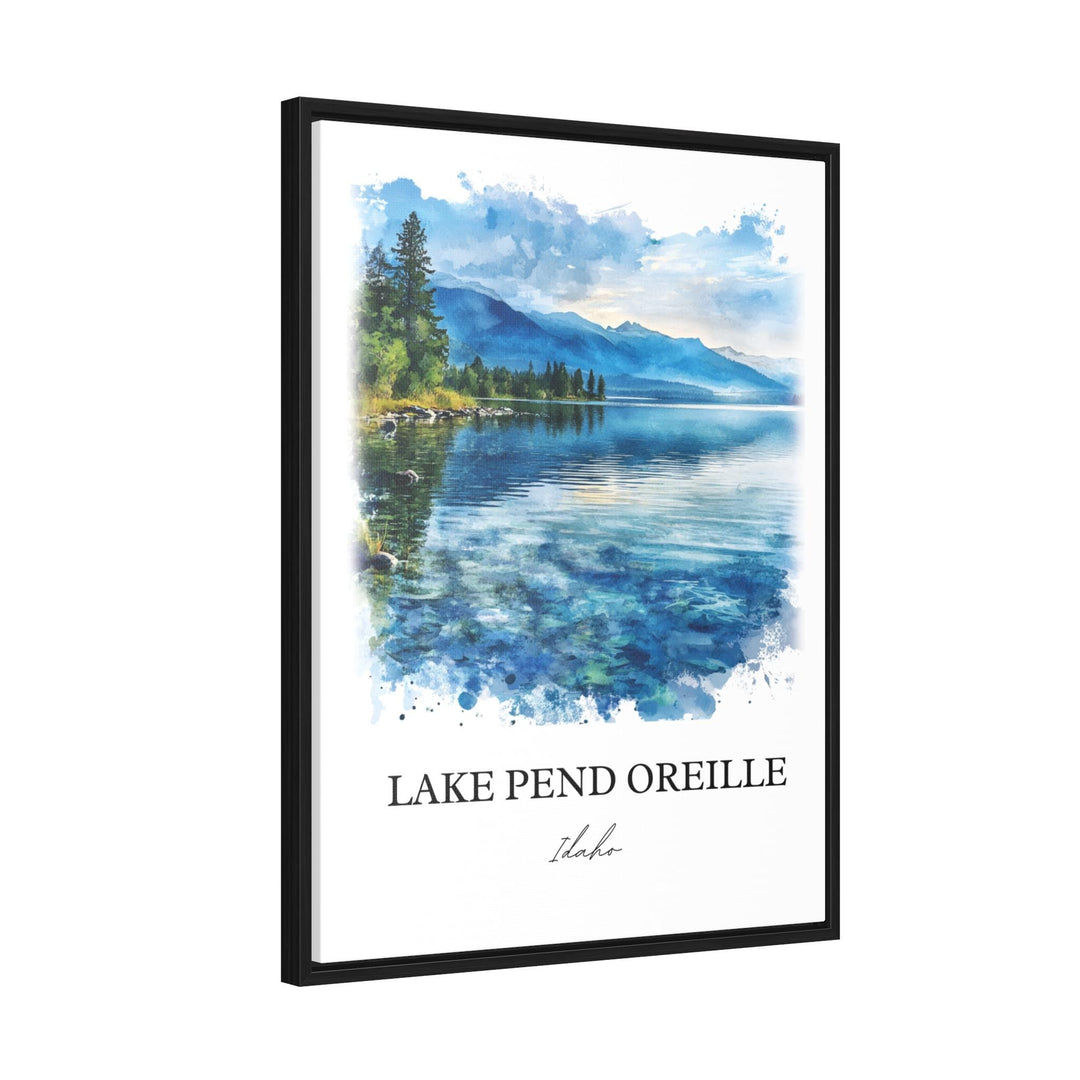 Lake Pend Oreille, Idaho, Idaho – Watercolor Art Print