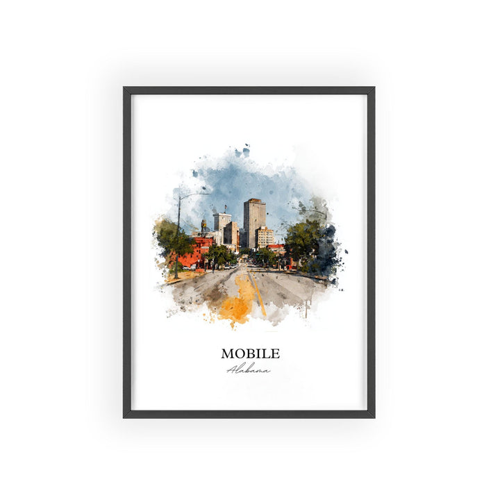Mobile, Alabama – Watercolor Art Print