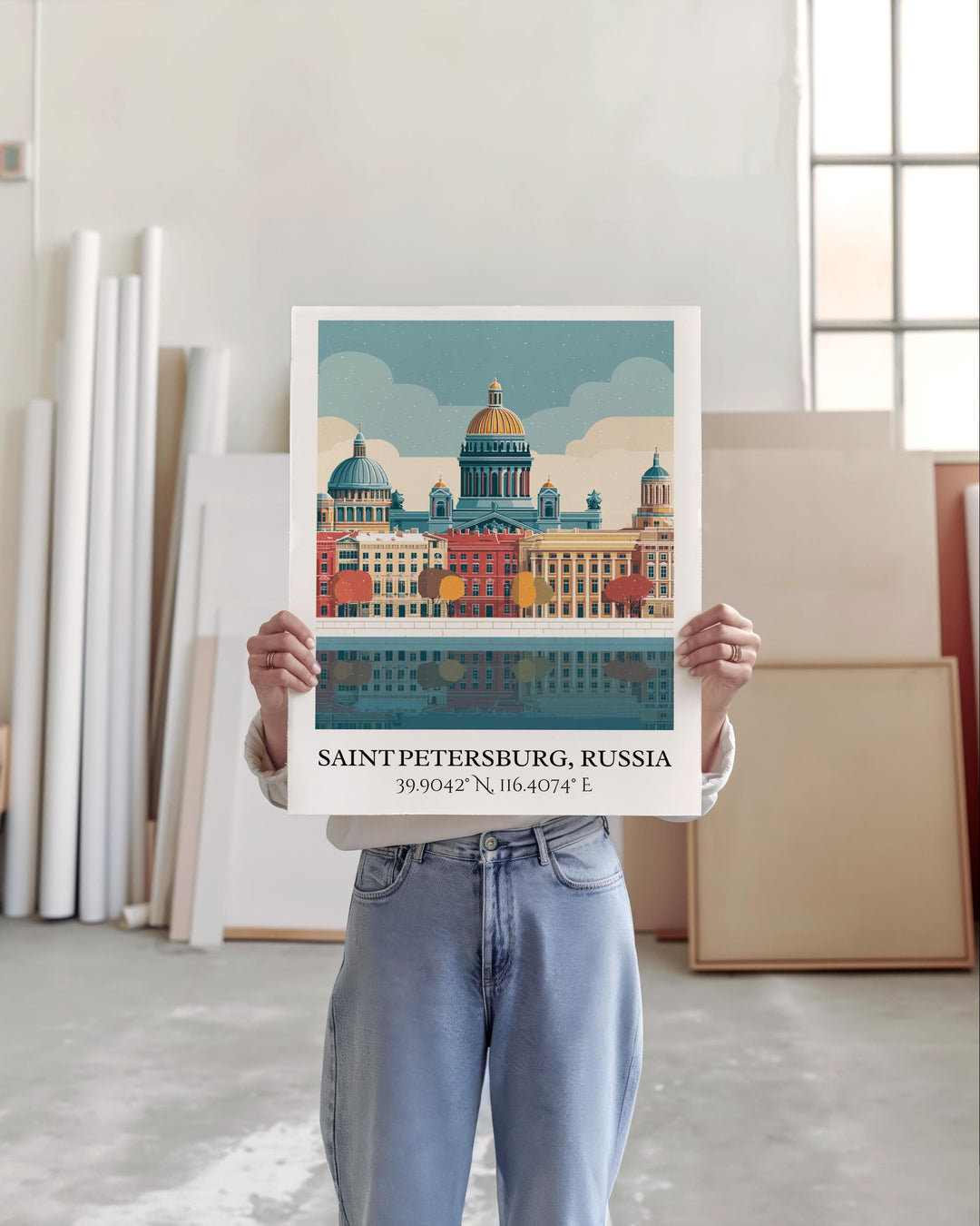 St Petersburg Russia Art, St Petersburg Retro Travel Art, Saint Petersburg Decor, Russia Gift, Russia Art, Travel Prints, Housewarming Gift