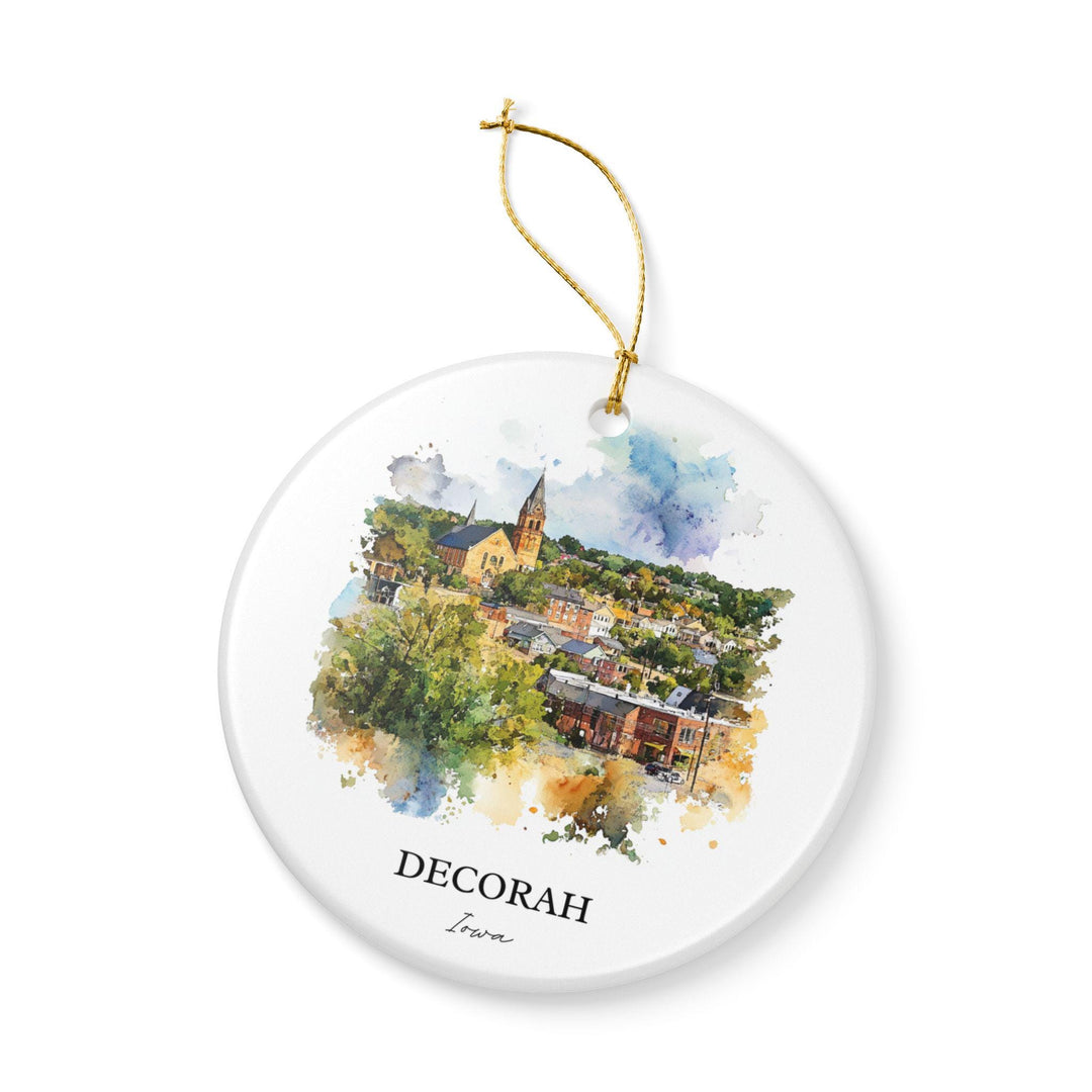 Decorah, Iowa Ornament: Unique Decorah Souvenir, Decorah Iowa Xmas Decor, and Authentic Iowa Gift