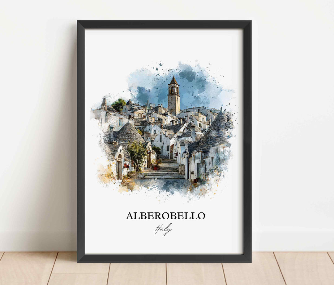 Alberobello, Italy – Watercolor Art Print