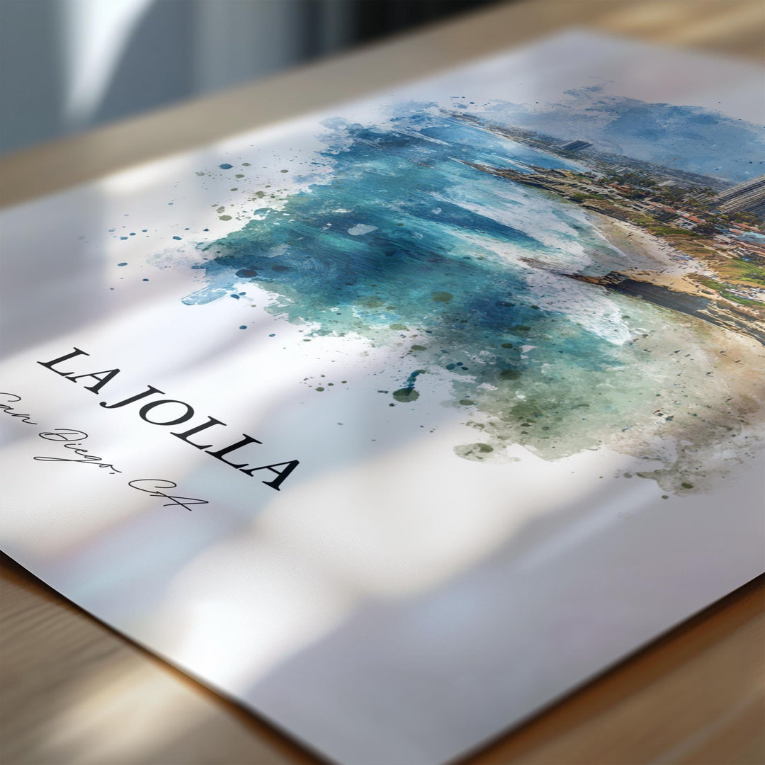 La Jolla, California – Watercolor Art Print