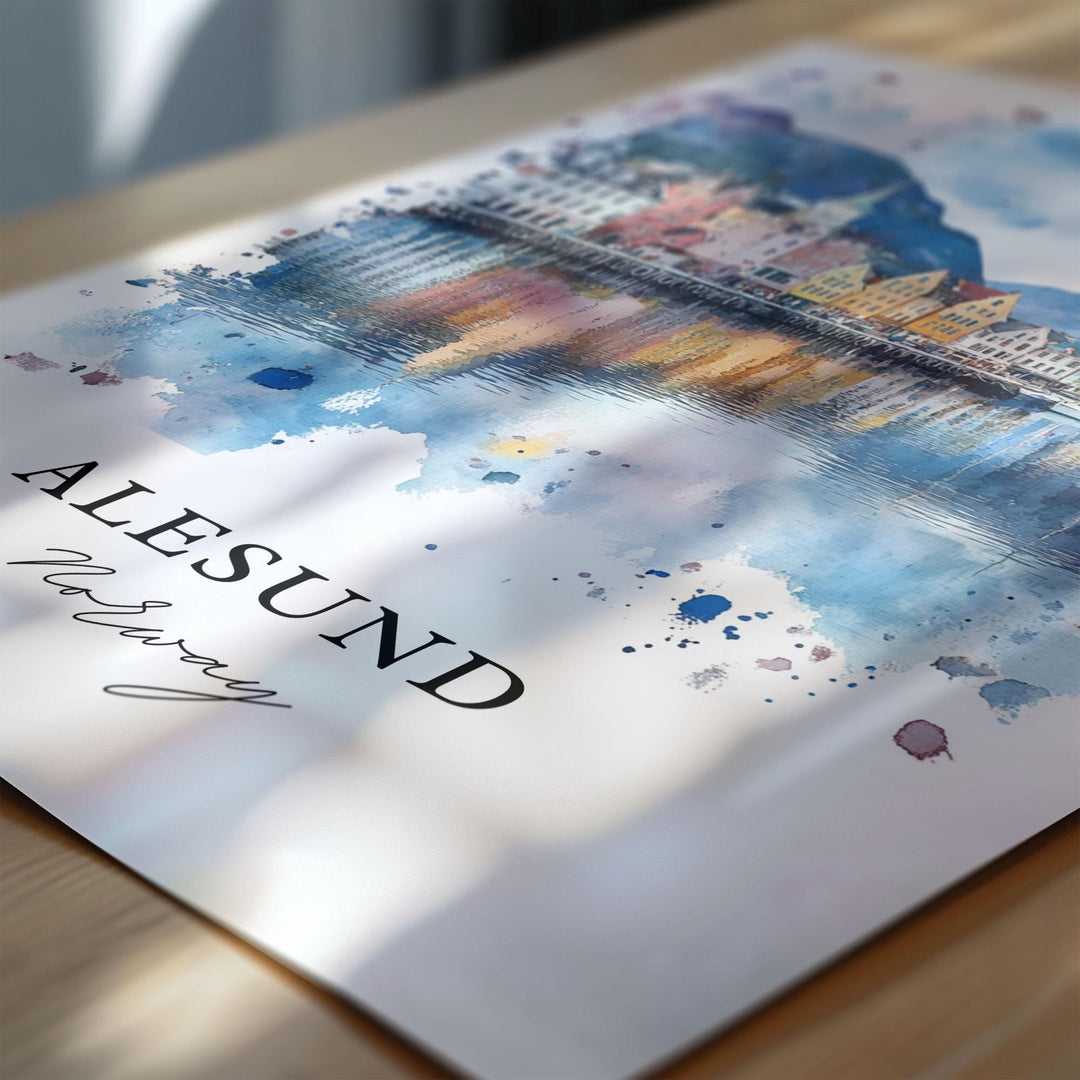 Alesund, Norway – Watercolor Art Print