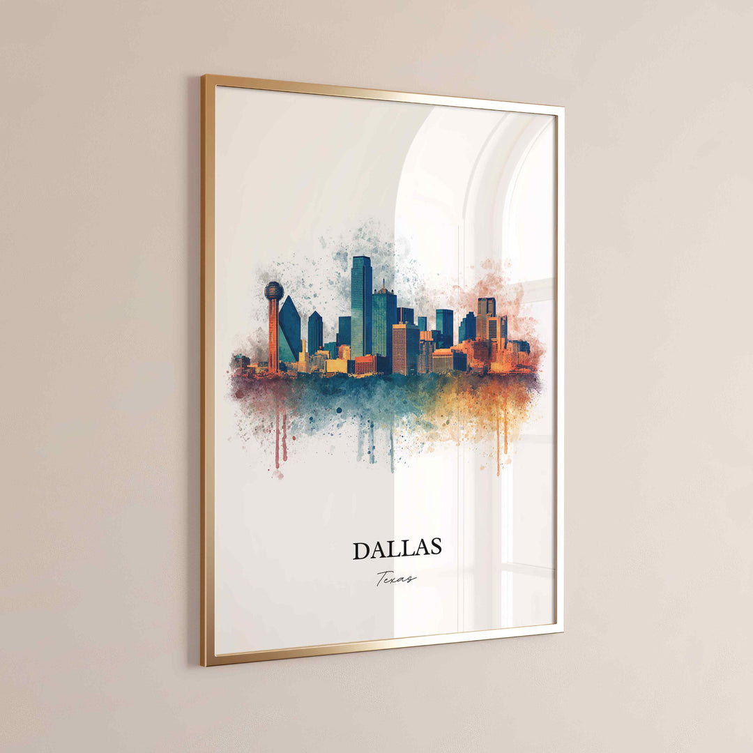 Dallas, Texas – Watercolor Art Print