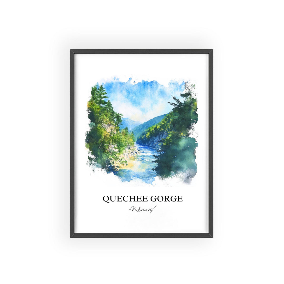 Quechee Gorge, Vermont – Watercolor Art Print