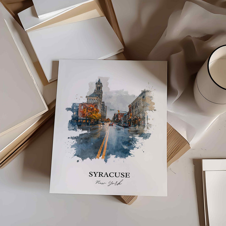 Syracuse, NY – Watercolor Art Print