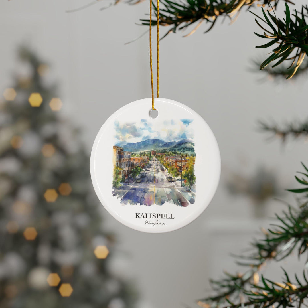 Kalispell MT Ornament: Unique Kalispell Souvenir, Kalispell Xmas Decor, and Authentic Kalispell Montana Gift