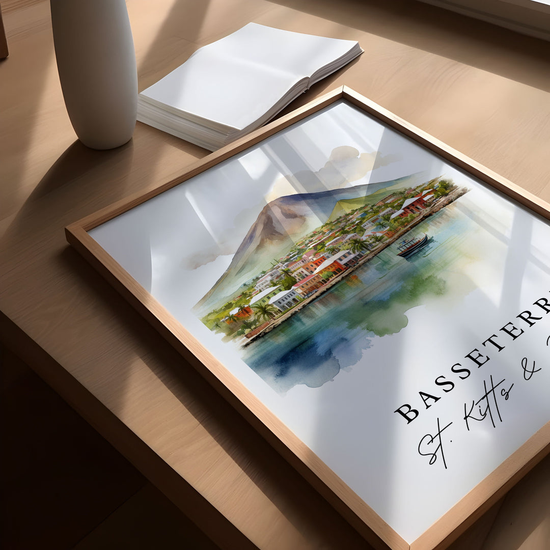 Basseterre Wall Art - Saint Kitts and Nevis Print