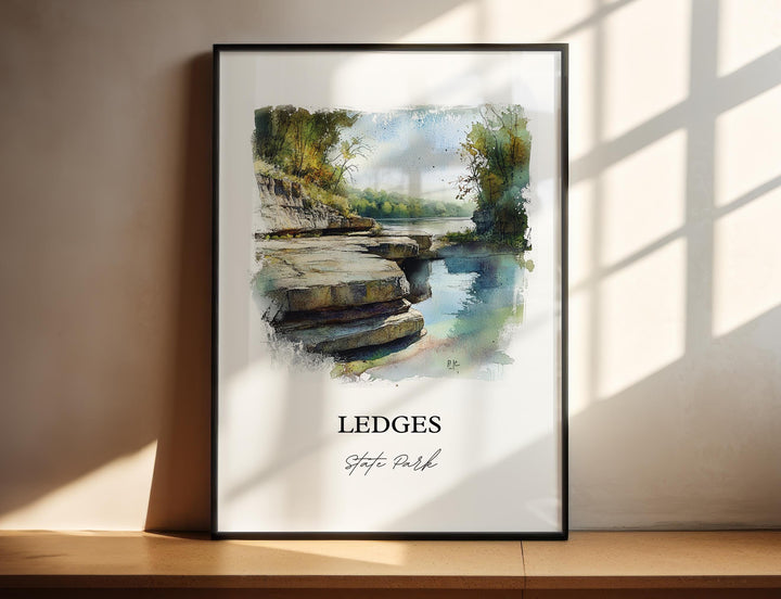Ledges State Park Wall Art, Boone County Print, Madrid Iowa Artwork, Ledges State Park Gift, Travel Print, Travel Poster, Housewarming Gift