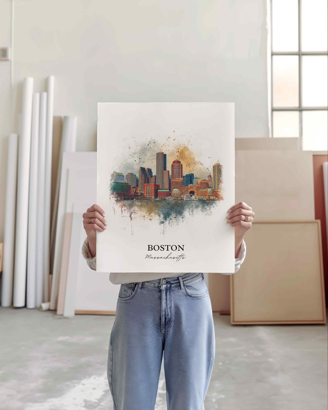 Boston, Massachusetts, USA – Watercolor Art Print