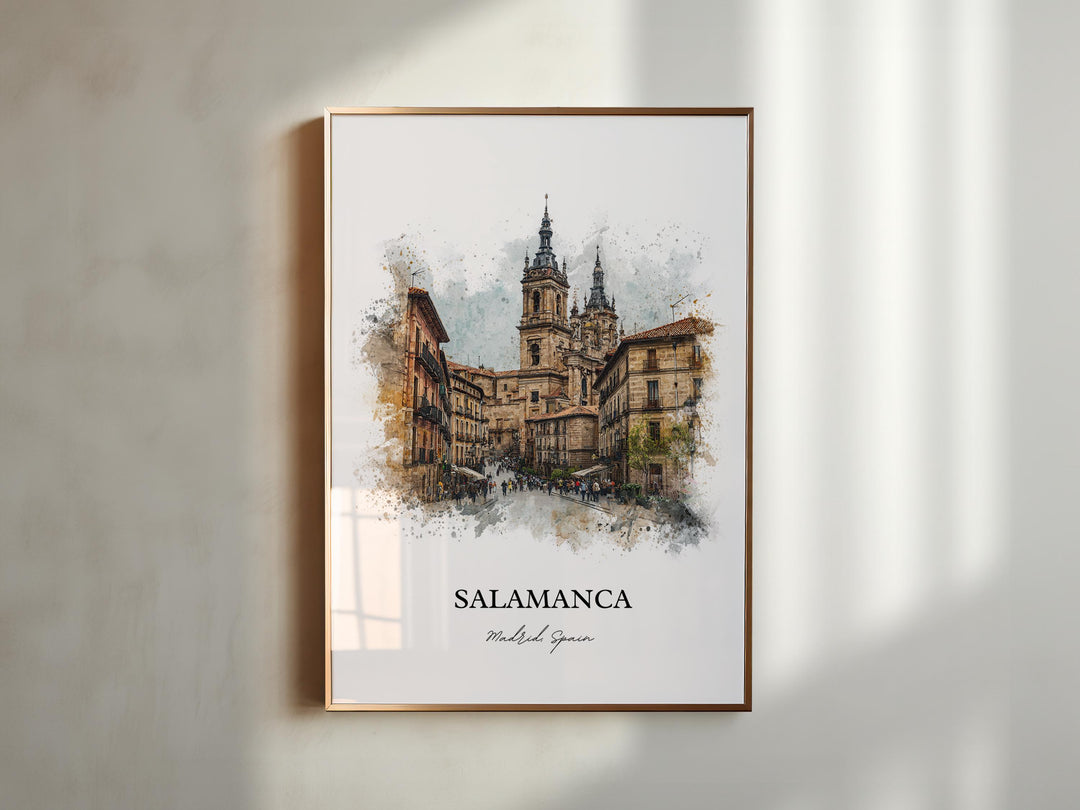 Salamanca, Spain – Watercolor Art Print