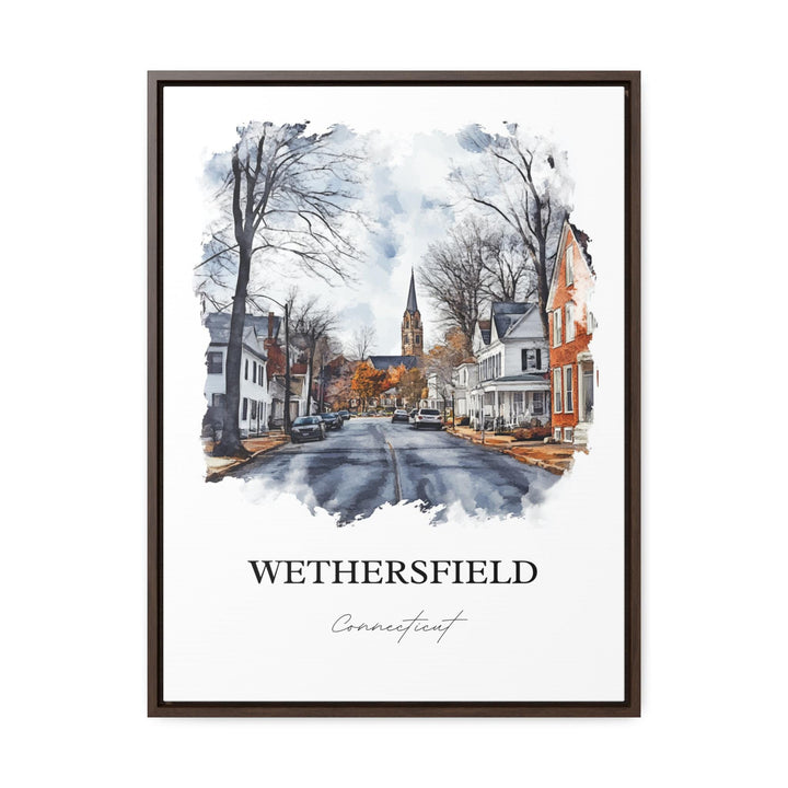 Wethersfield CT Wall Art, Hartford Print, Connecticut Watercolor Art, Wethersfield Gift, Travel Print, Travel Poster, Housewarming Gift