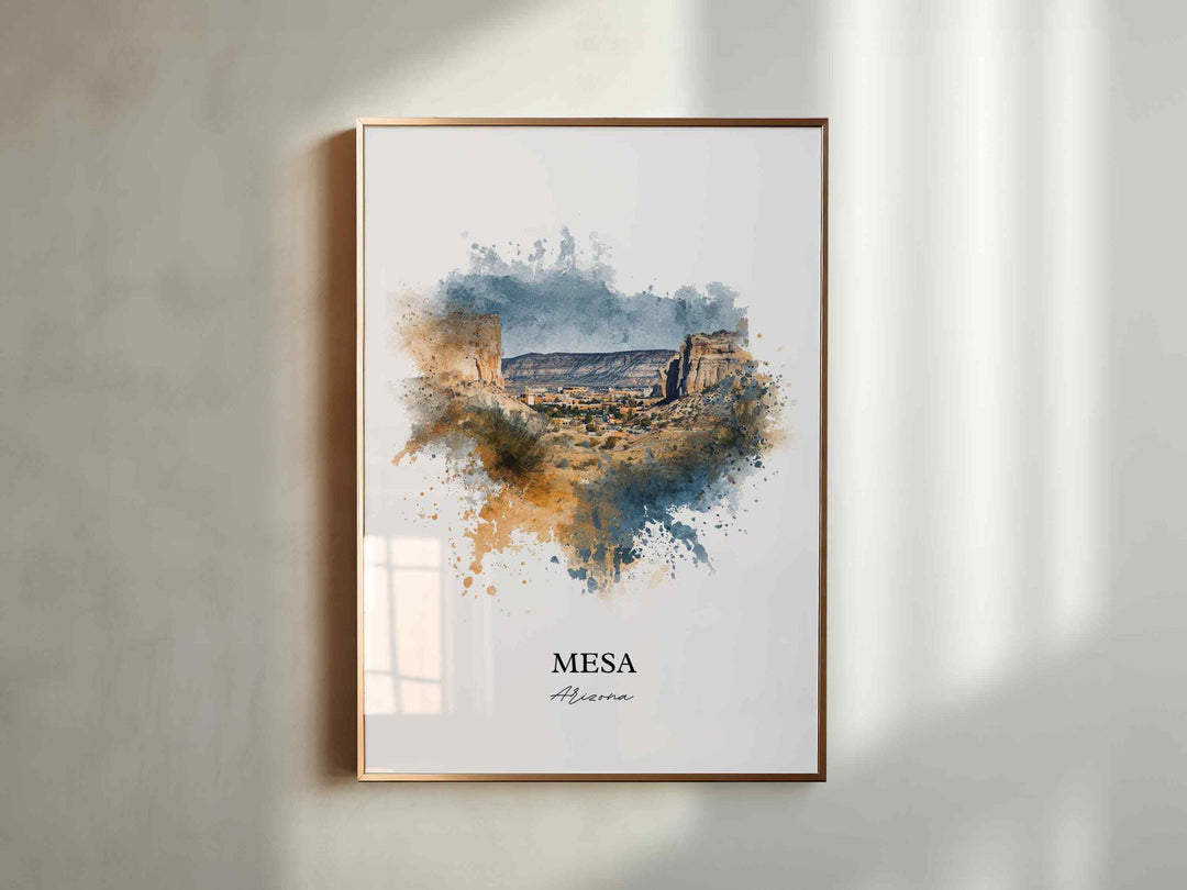 Mesa, Arizona – Watercolor Art Print
