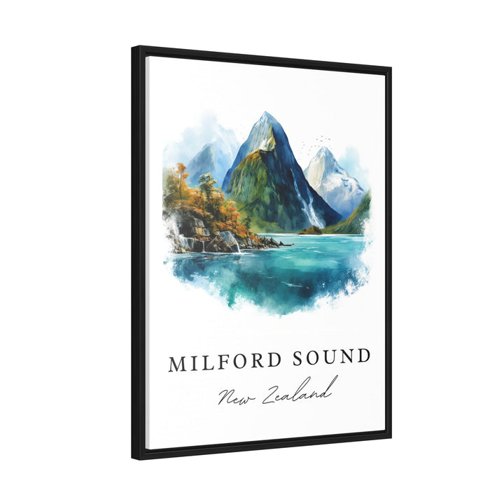 Milford Sound NZ wall art - New Zealand, Milford Sound poster print, Wedding gift, Birthday present, Custom Text, Perfect Gift