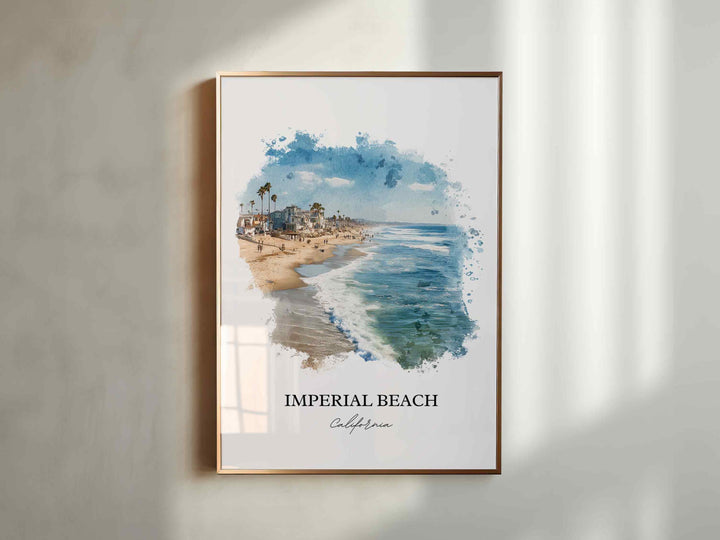 Imperial Beach, California – Watercolor Art Print