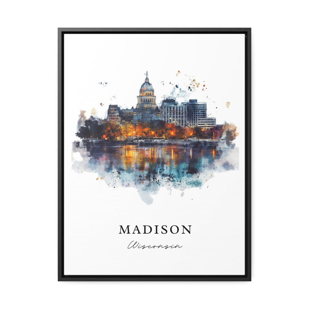 Madison WI Wall Art, Madison Print, Madison Watercolor Art, Madison Wisconsin Gift,