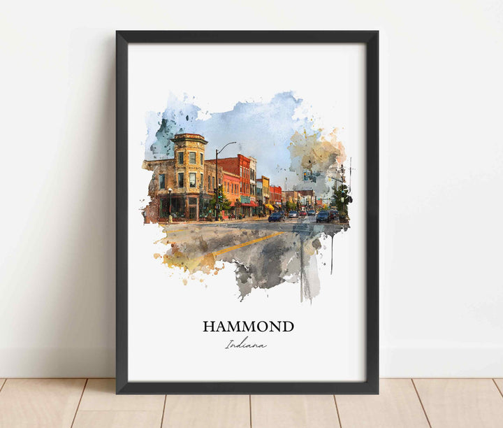 Hammond, Indiana – Watercolor Art Print