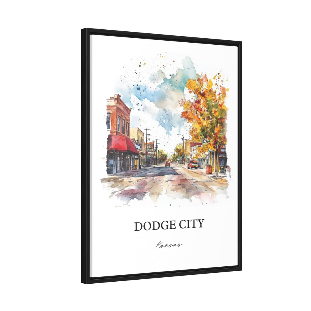 Dodge City Wall Art, Ford County Print, Kansas Watercolor Art, Dodge City KS Gift, Travel Print, Travel Poster, Housewarming Gift