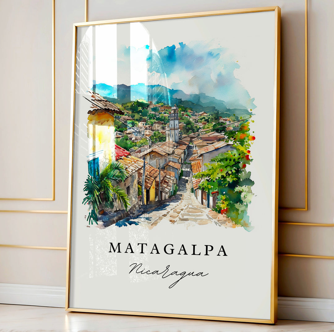 Matagalpa Nicaragua wall art - Nicaragua, Matagalpa print, Matagalpa Wedding gift, Birthday present, Custom Text, Perfect Gift