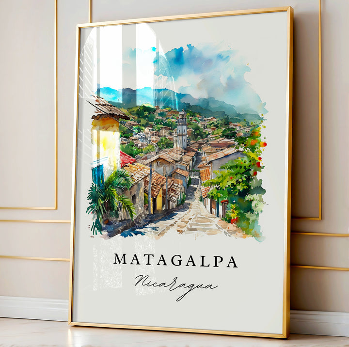 Matagalpa Nicaragua wall art - Nicaragua, Matagalpa print, Matagalpa Wedding gift, Birthday present, Custom Text, Perfect Gift