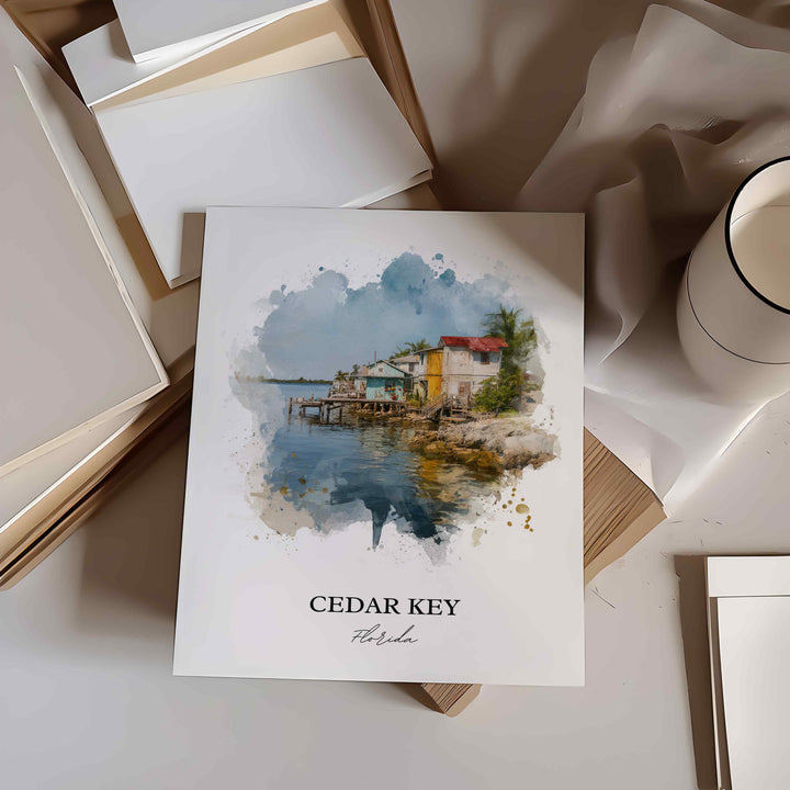 Cedar Key, Florida – Watercolor Art Print