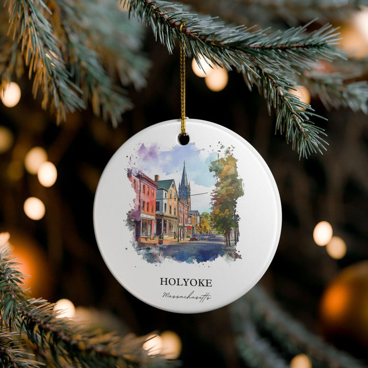 Holyoke MA Ornament: Unique Holyoke Souvenir, Holyoke Xmas Decor, and Authentic Holyoke Massachusetts Gift