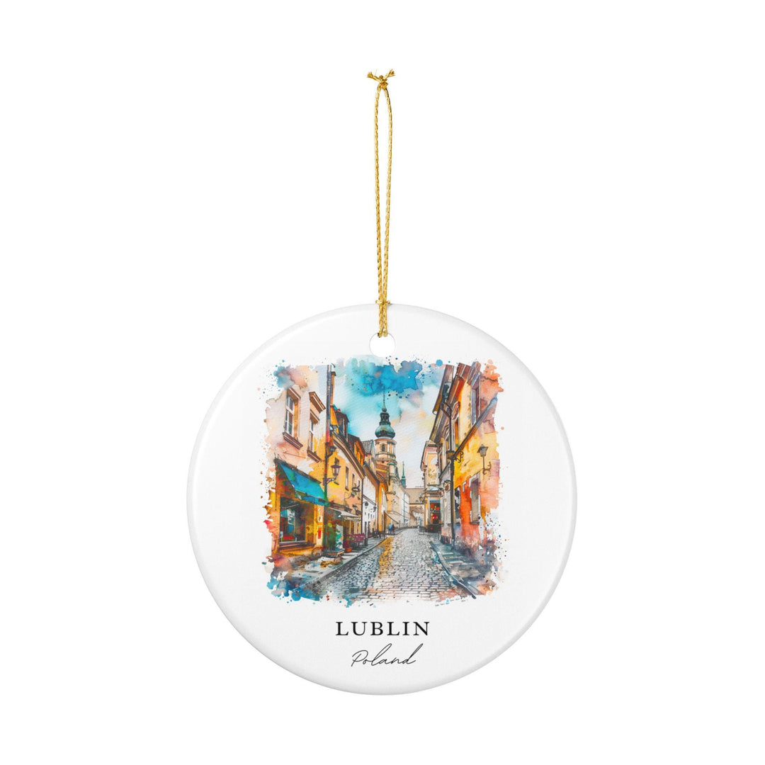 Lublin Poland Ornament: Unique Lublin Souvenir, Lublin Xmas Decor, and Authentic Lublin Poland Gift