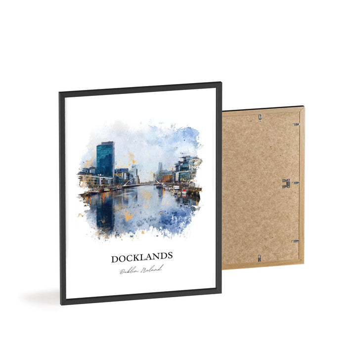 Dublin Docklands, Ireland – Watercolor Art Print