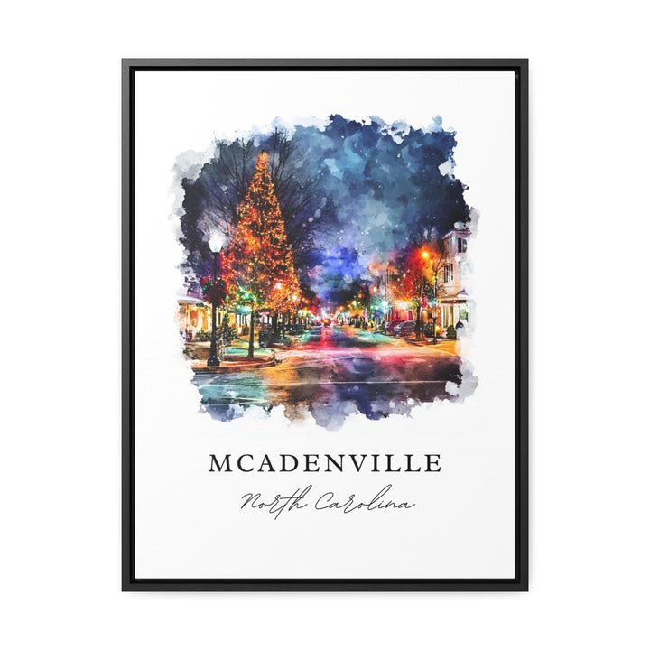 Mcadenville NC Wall Art, Mcadenville Print, Mcadenville Watercolor Art, Gaston County Gift,