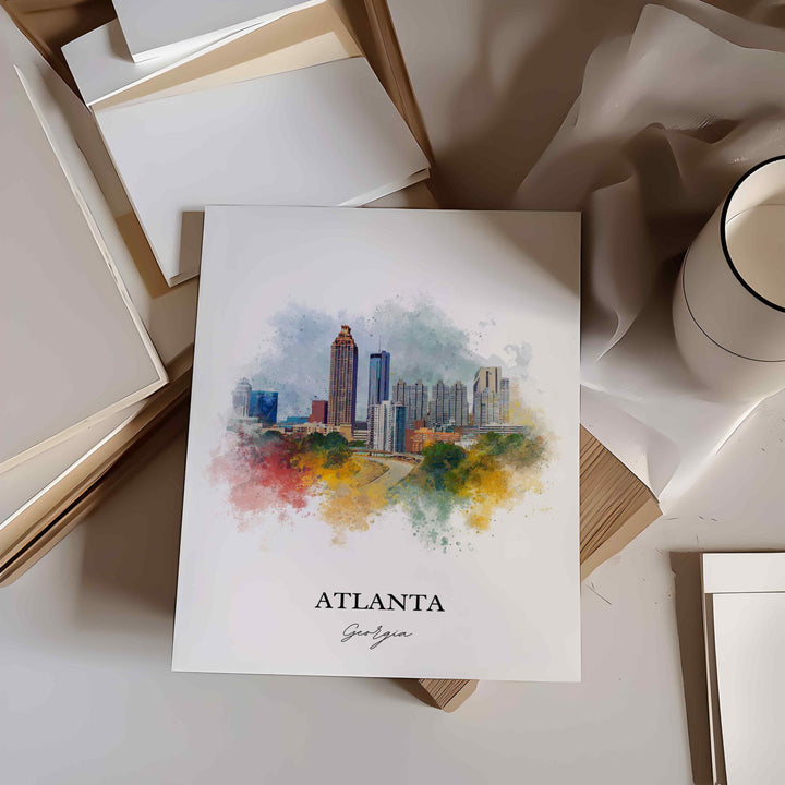 Atlanta, Georgia – Watercolor Art Print