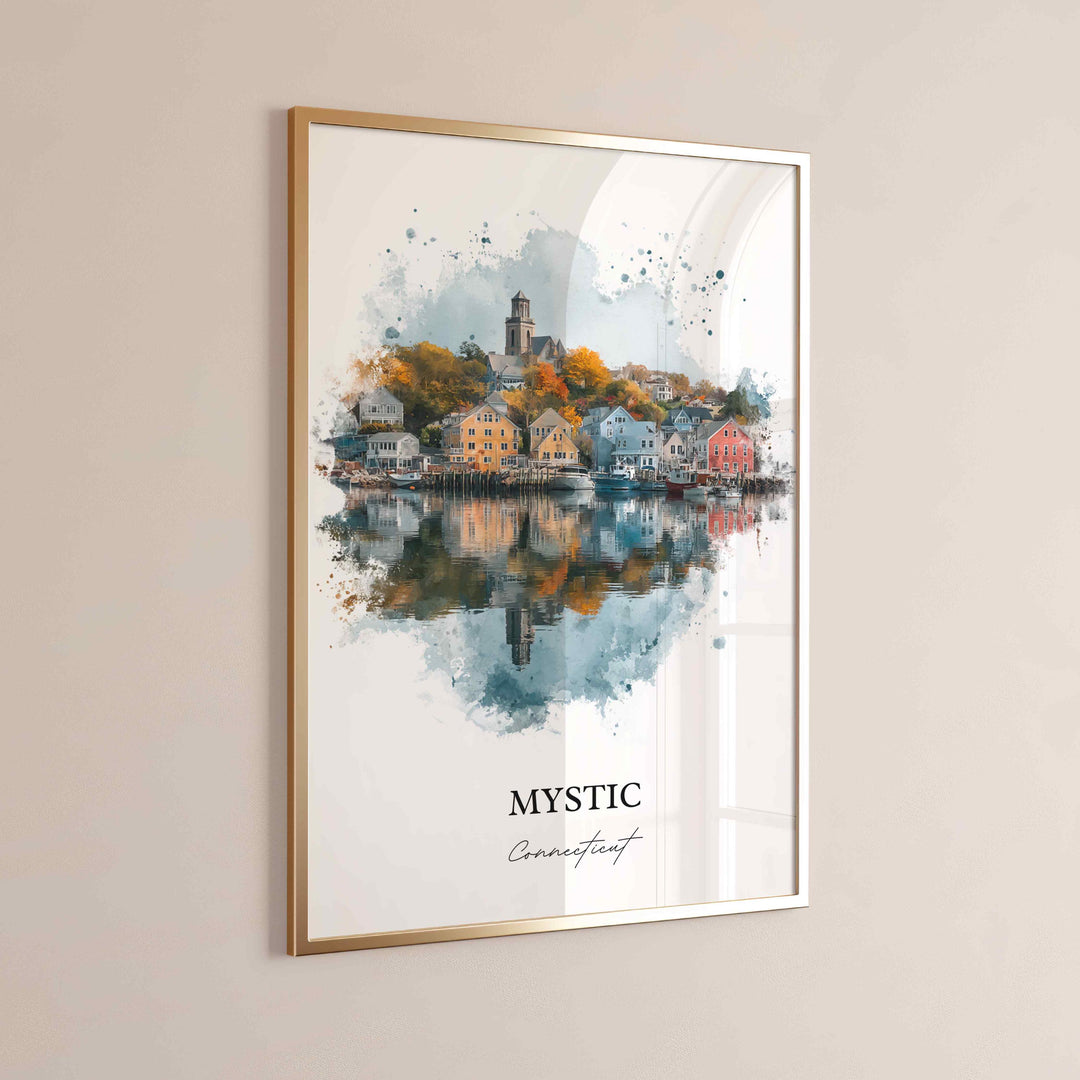 Mystic, Connecticut – Watercolor Art Print