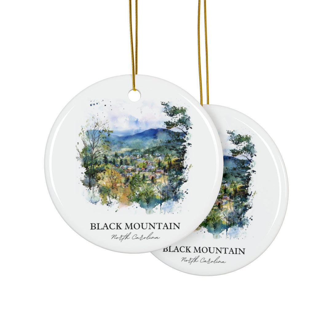 Black Mountain NC Ornament: Unique Black Mountain Souvenir, Buncombe County Xmas Decor, and Authentic Black Mountain NC Gift