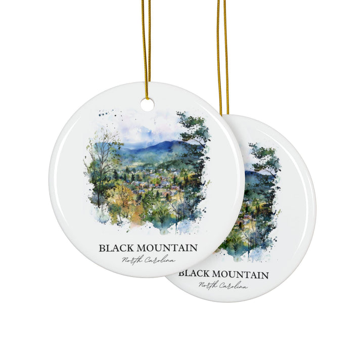 Black Mountain NC Ornament: Unique Black Mountain Souvenir, Buncombe County Xmas Decor, and Authentic Black Mountain NC Gift