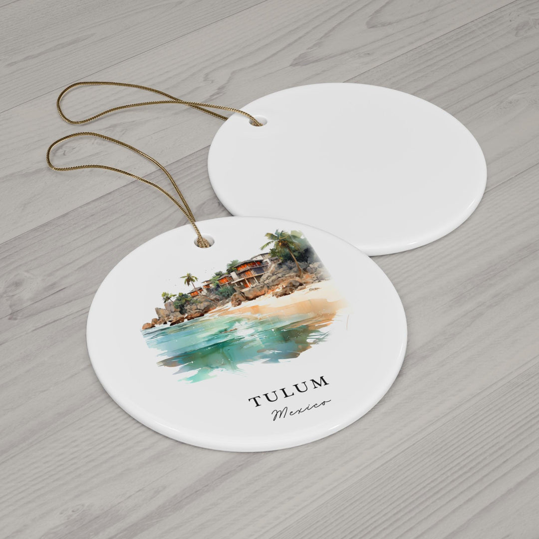 Tulum MX Ornament: Unique Tulum Souvenir, Tulum Xmas Decor, and Authentic Tulum Mexico Christmas Gift