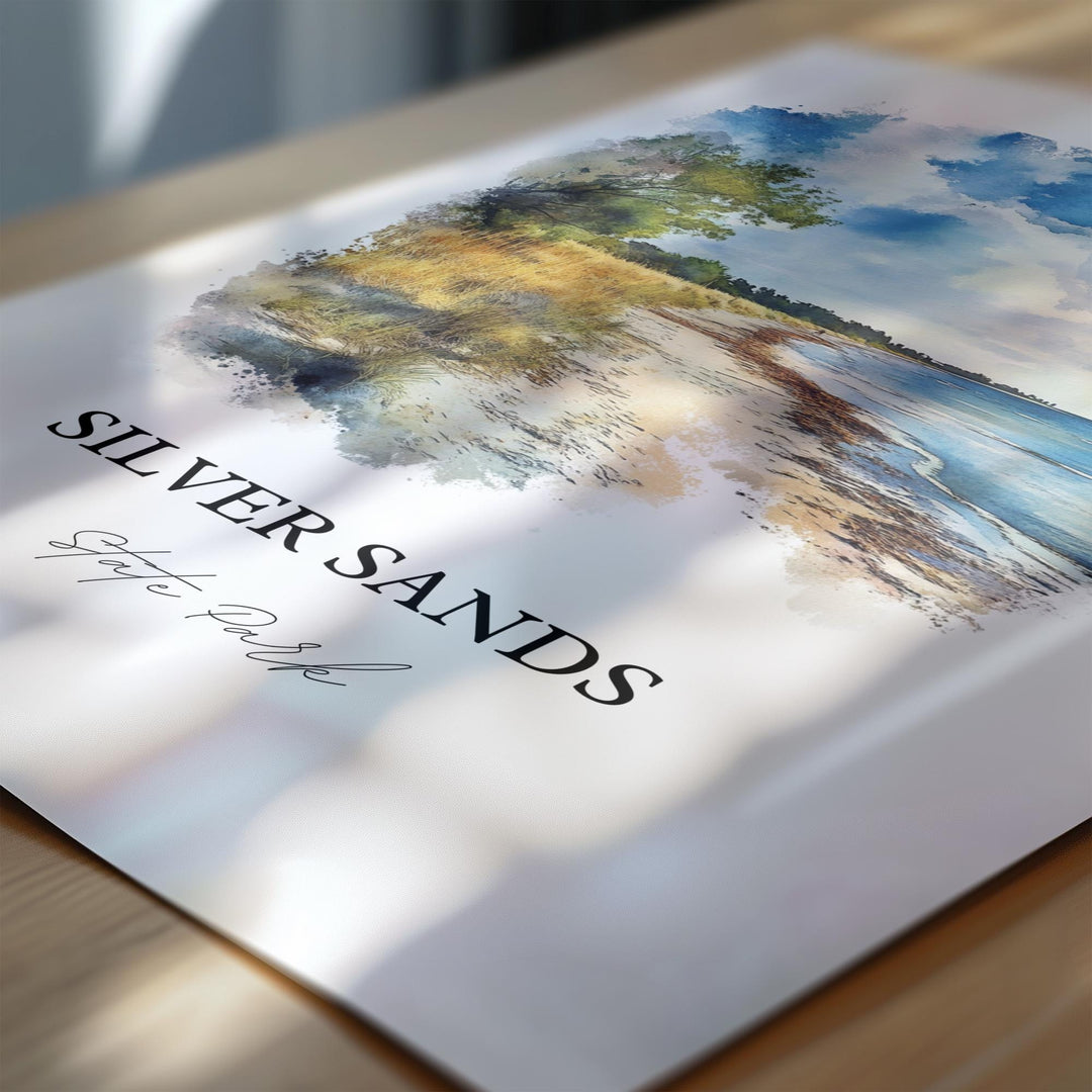 Silver Sands State Park Wall Art, Milford CT Print, Connecticut Art, Silver Sands CT Gift, Travel Print, Travel Poster, Housewarming Gift