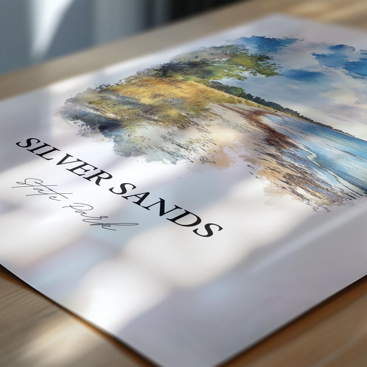 Silver Sands State Park Wall Art, Milford CT Print, Connecticut Art, Silver Sands CT Gift, Travel Print, Travel Poster, Housewarming Gift