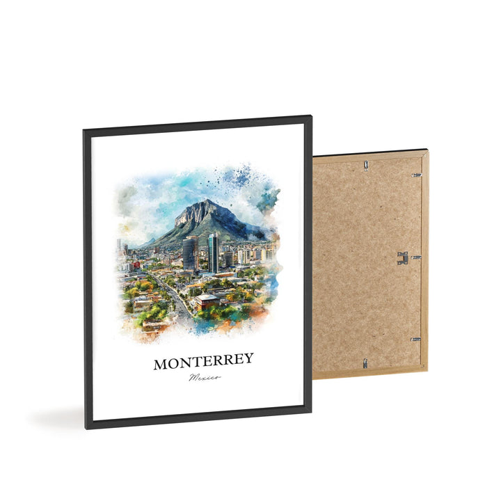 Monterrey Mexico Wall Art, Nuevo León Print, Mexico Watercolor Art, Monterrey MX Gift, Travel Print, Travel Poster, Housewarming Gift