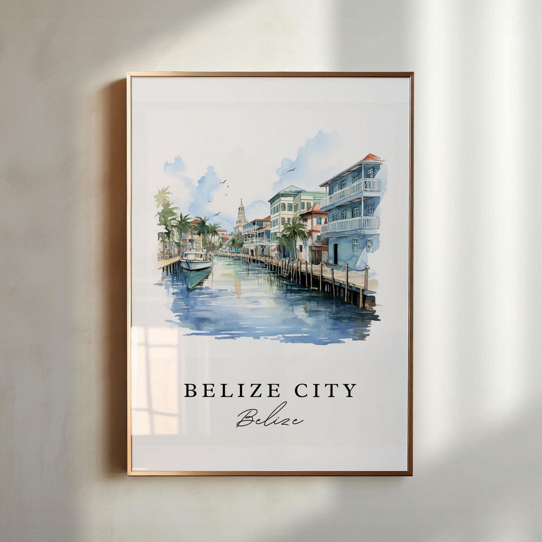 Belize City Wall Art - Belize Print