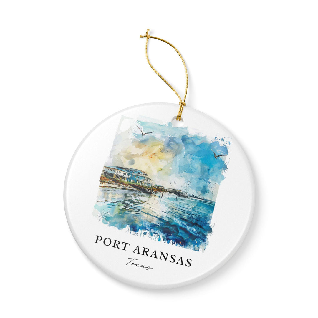 Port Aransas, Texas Ornament: Unique Port Aransas TX Souvenir, Port Aransas Xmas Decor, and Authentic Port Aransas Gift