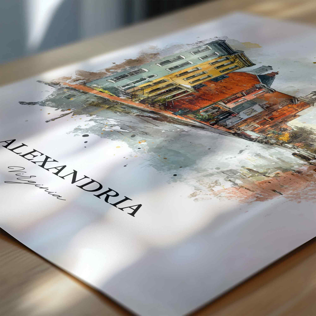 Alexandria, Virginia – Watercolor Art Print