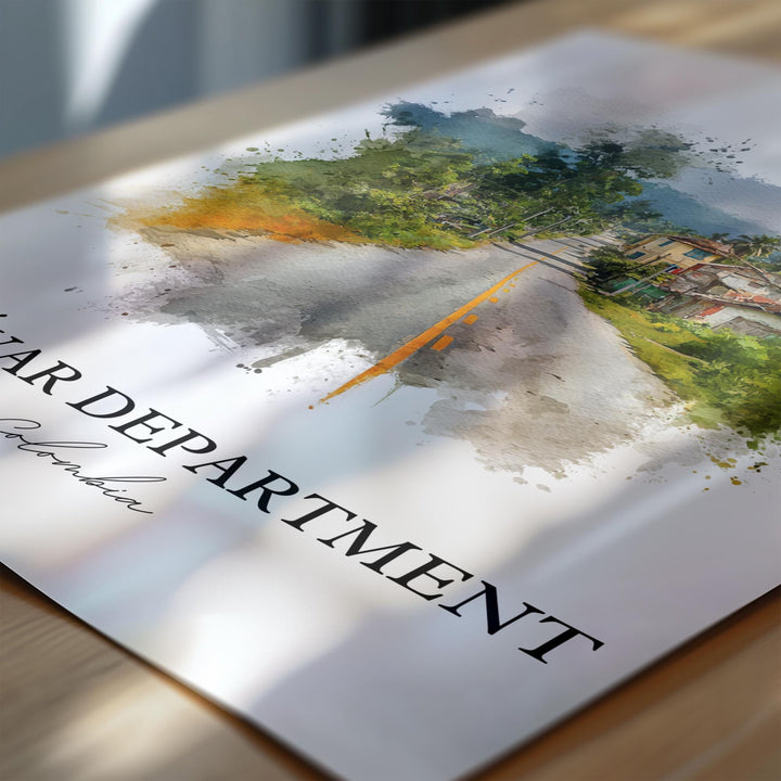 Bolívar Colombia Art, Bolívar Department Print, Colombia Watercolor Art, Colombia Gift, Colombia Print, Travel Poster, Housewarming Gift