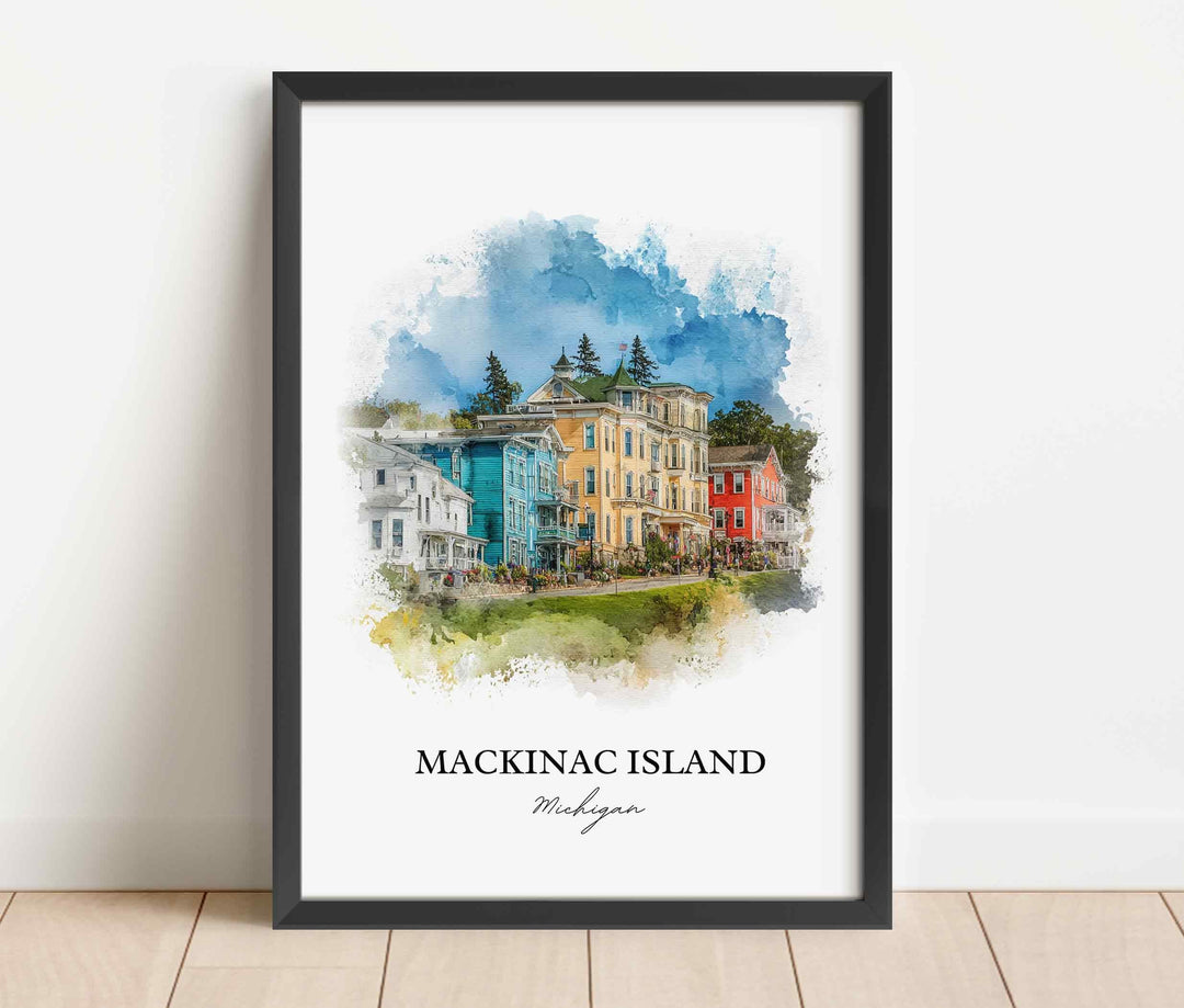 Mackinac Island, Michigan – Watercolor Art Print