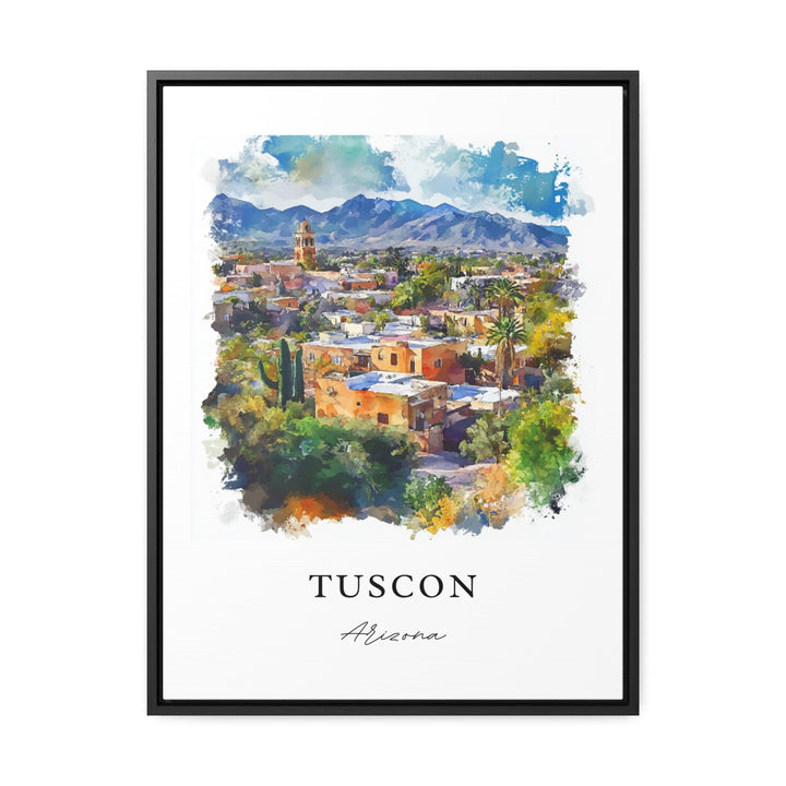 Tuscon AZ Wall Art, Tuscon Print, Tuscon Watercolor Art, Tuscon Arizona Gift,