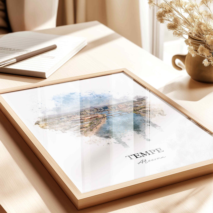 Tempe, Arizona – Watercolor Art Print