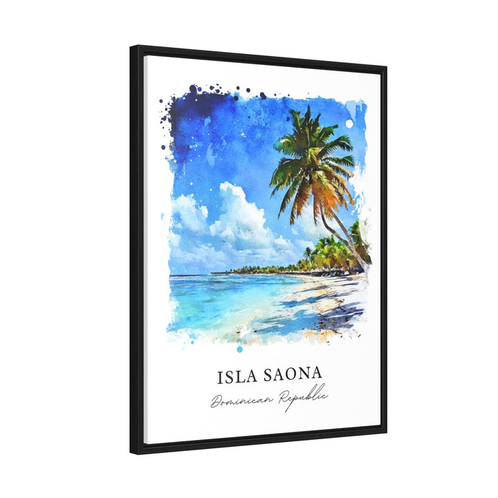 Isla Saona Wall Art, Isla Saona DR Print, Saona Island Watercolor Art, Saona Island Gift,