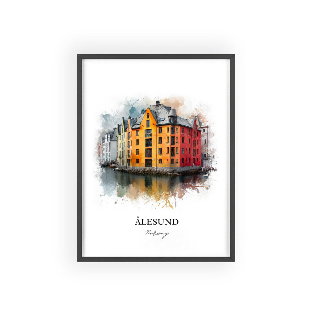 Ålesund, Norway – Watercolor Art Print