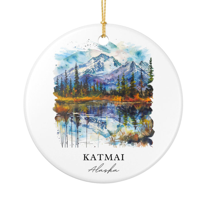 Katmai Alaska Ornament: Unique Katmai Souvenir, Katmai Xmas Decor, and Authentic Katmai Alaska Gift